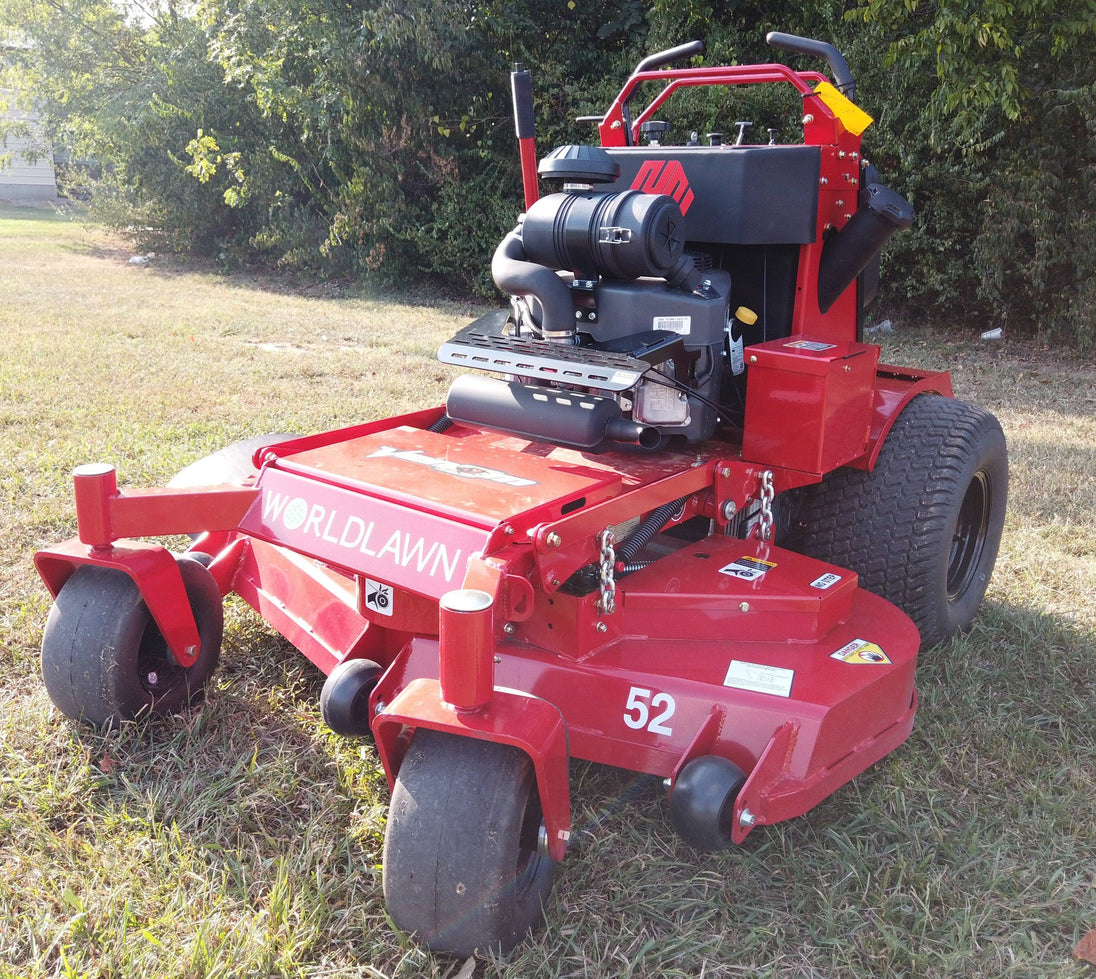 WorldLawn 52" Venom Stand On Zero Turn Mower Front Right
