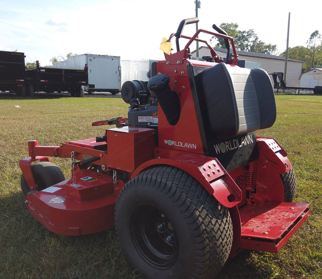 WorldLawn 52" Venom Stand On Zero Turn Mower Front Right
