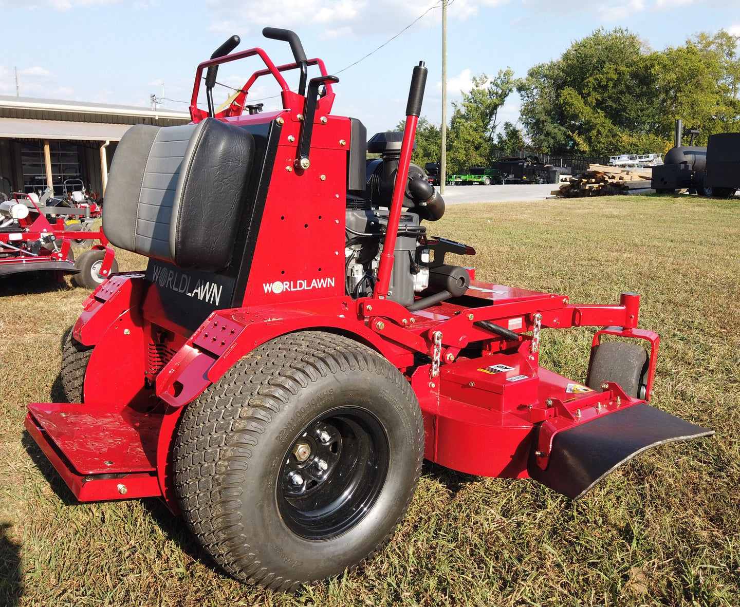 WorldLawn 52" Venom Stand On Zero Turn Mower Front Right