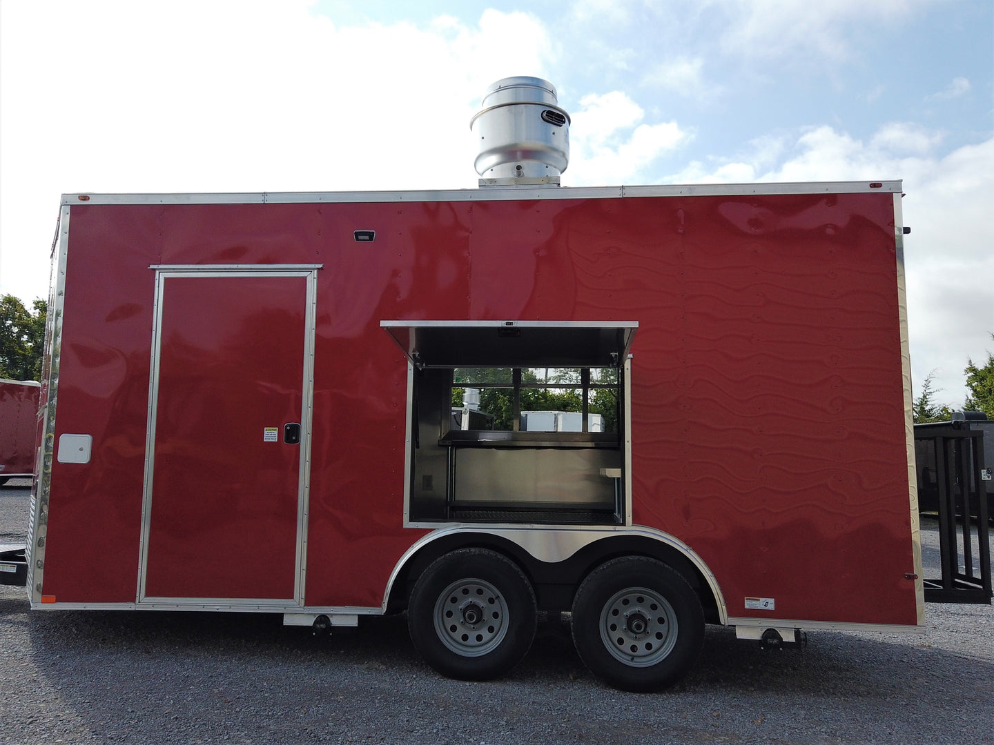 8.5' x 16' Red Concession Food Trailer