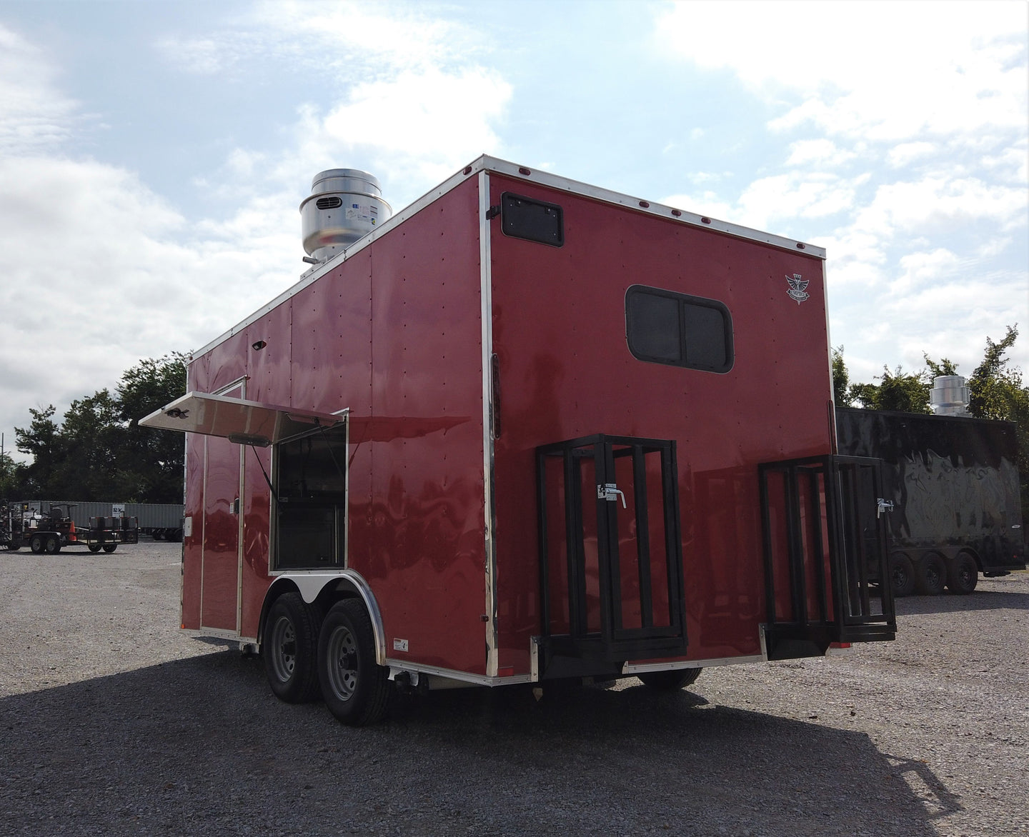 8.5' x 16' Red Concession Food Trailer