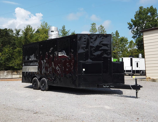 8.5' x 18' White Pizza Vending Concession Food Trailer