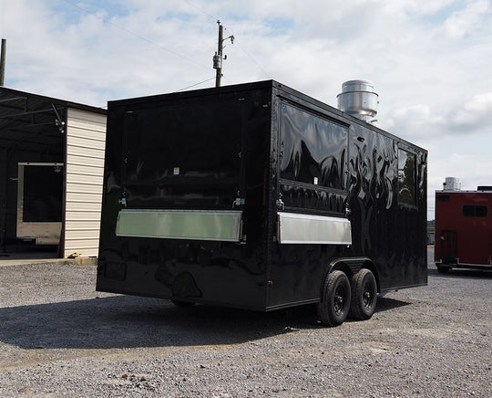 8.5' x 18' White Pizza Vending Concession Food Trailer