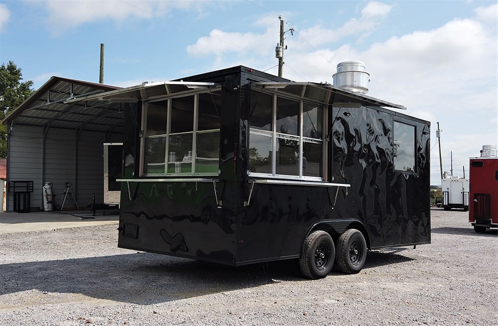 8.5' x 18' White Pizza Vending Concession Food Trailer