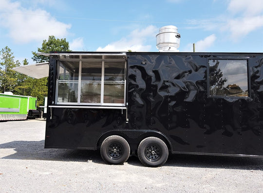 8.5' x 18' White Pizza Vending Concession Food Trailer