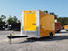 8.5' x 12' Yellow Concession Food V-Nose Trailer