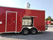 8.5' x 16' Red Concession Food Trailer With Appliances