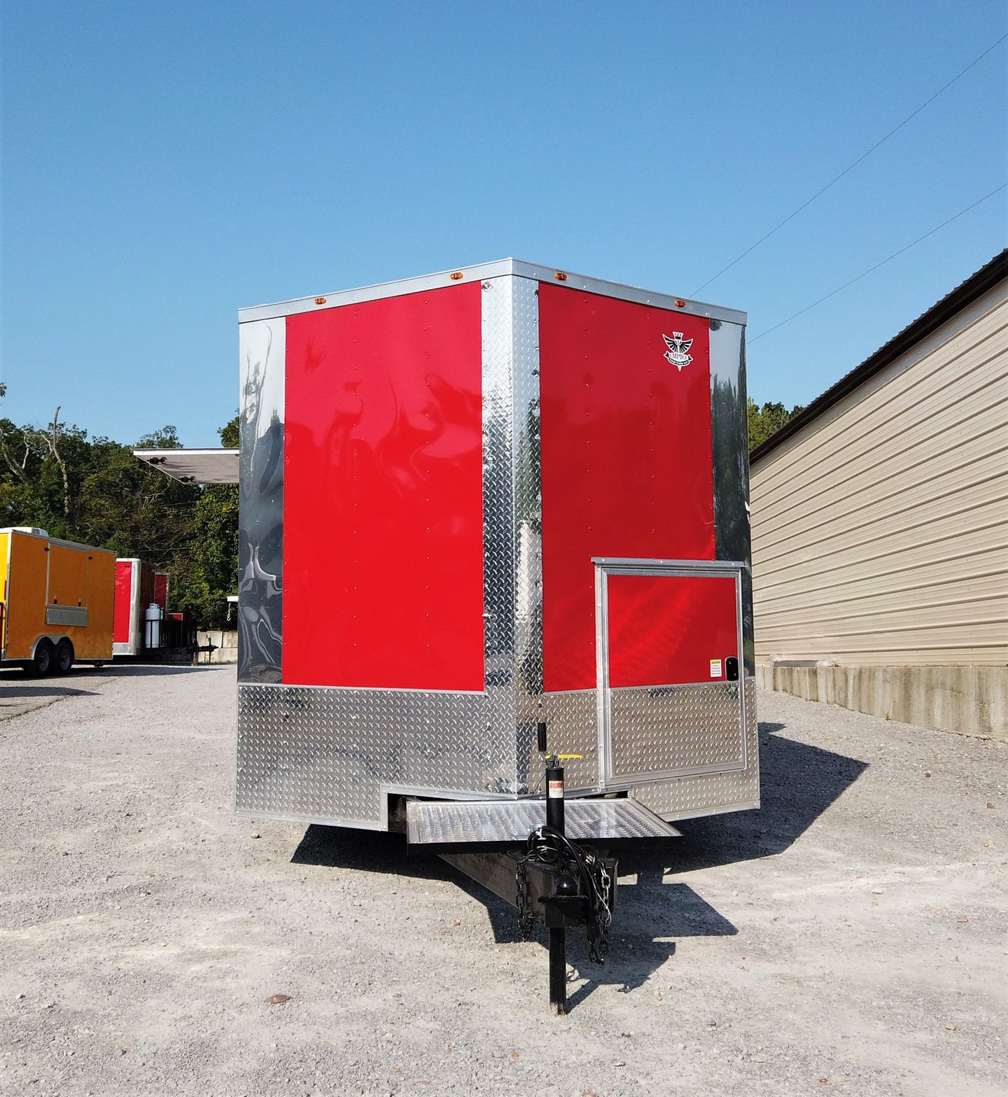 8.5' x 16' Red Concession Food Trailer With Appliances