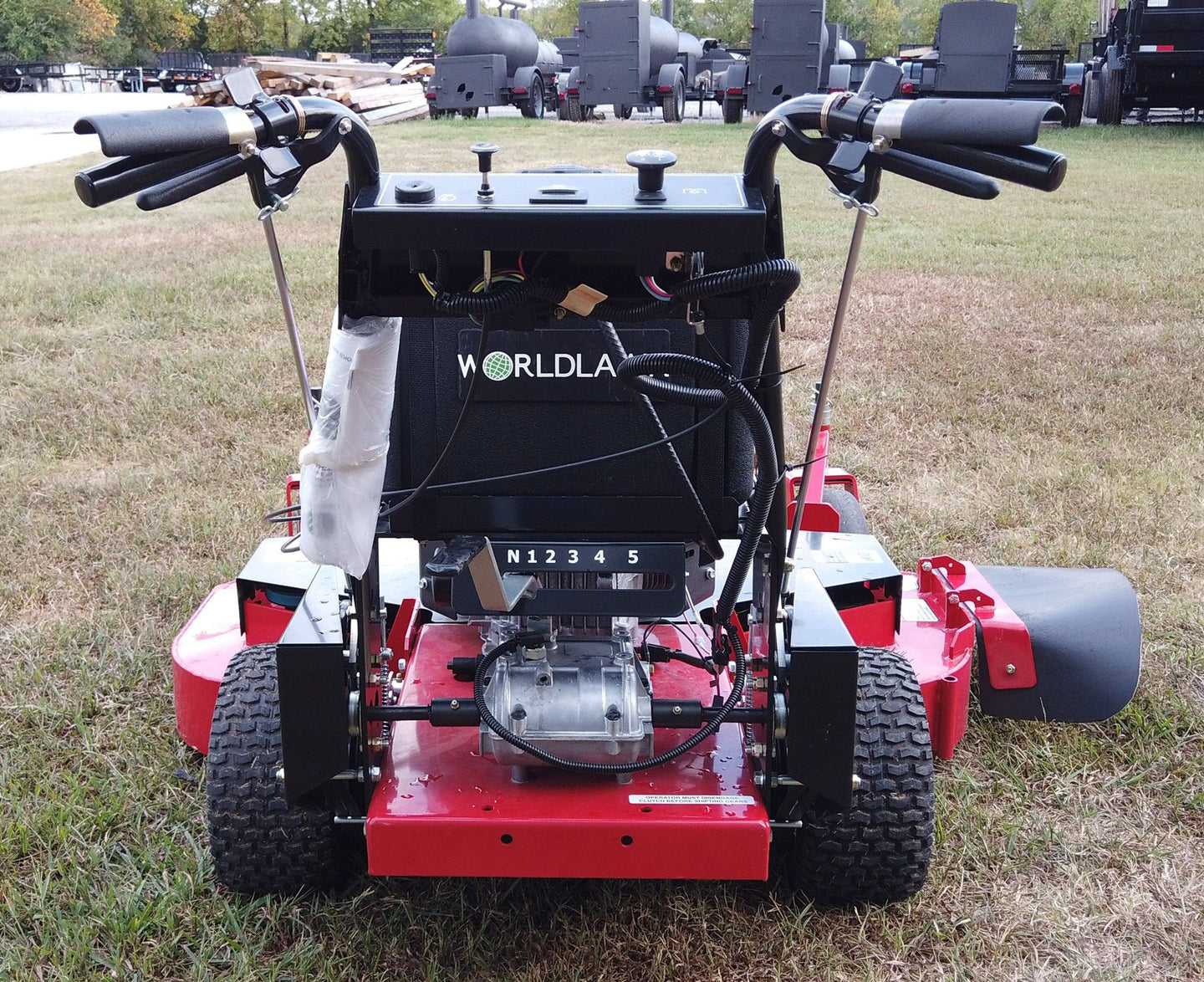 WorldLawn Hydro Walk Behind Mower Front Right
