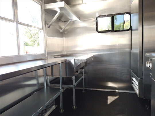 8.5' x 16' Red Concession Food Trailer With Appliances