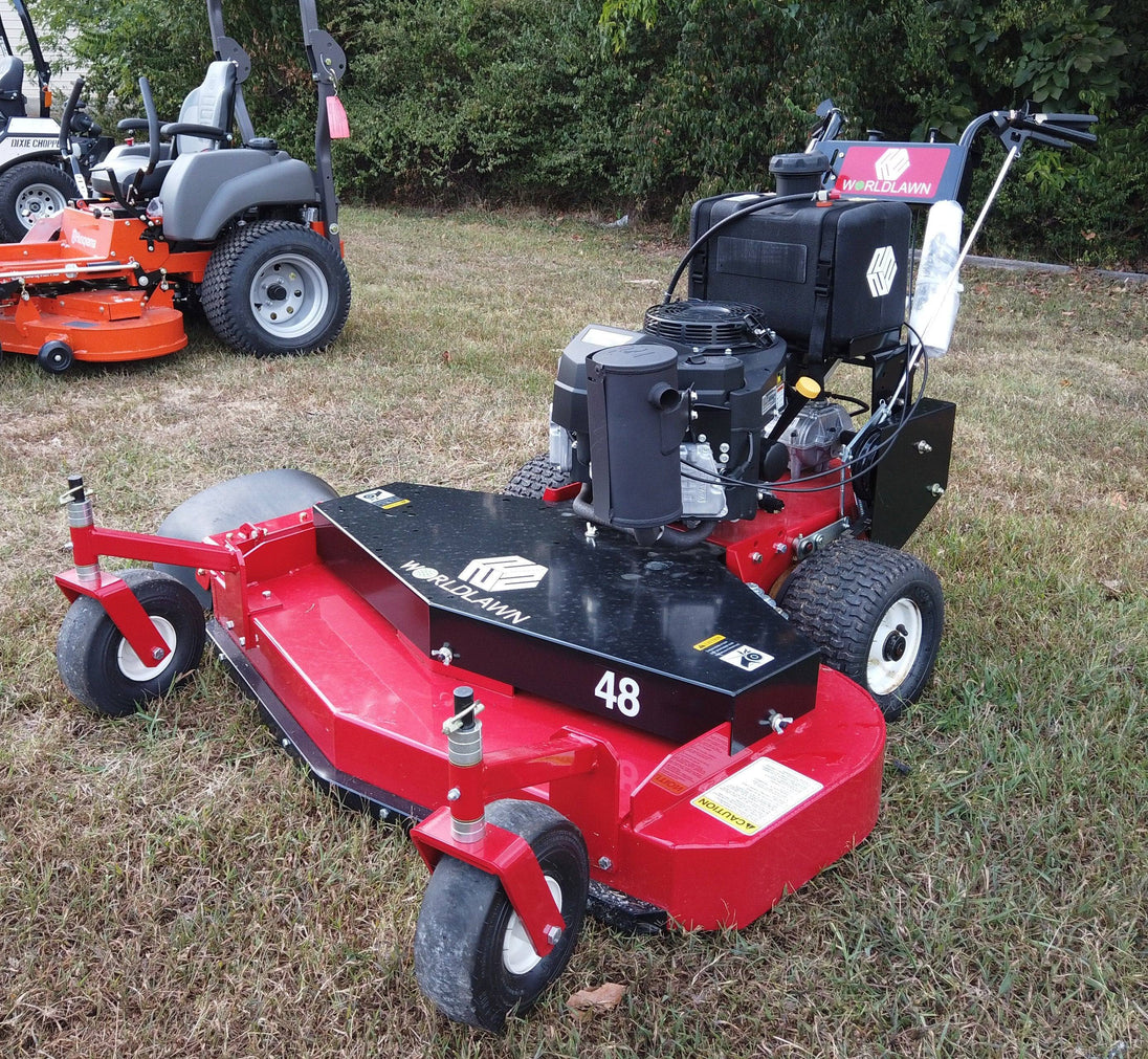 WorldLawn Hydro Walk Behind Mower Front Right