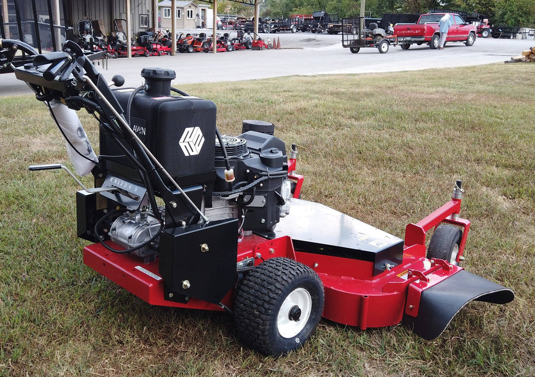 WorldLawn Hydro Walk Behind Mower Front Left