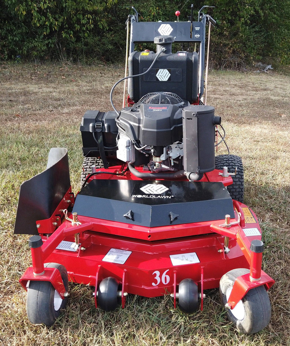 WorldLawn Hydro Walk Behind Mower Front Left