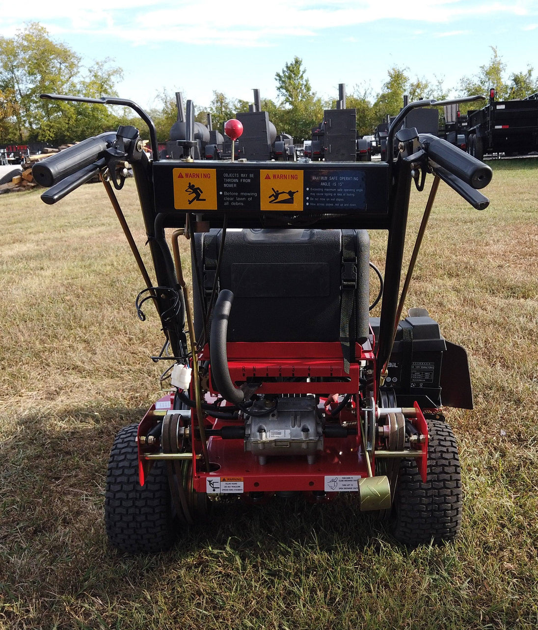 WorldLawn 36" Belt Walk Behind Mower Front Left