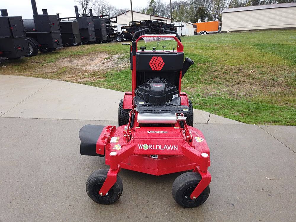 WorldLawn Venom Stand-On Walk Behind Mower Front Left