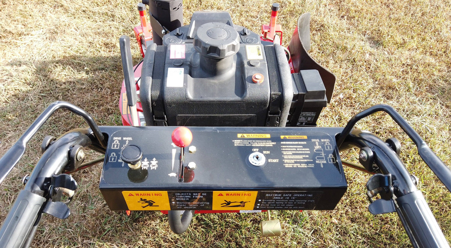 WorldLawn Hydro Walk Behind Mower Front Left