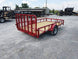 Utility Trailer 6.5' X 12' Red 3500lb Dovetail Mesh Gate