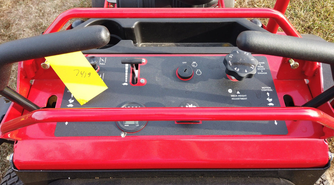 WorldLawn Venom Stand-On Walk Behind Mower Front Left - 36" Shown