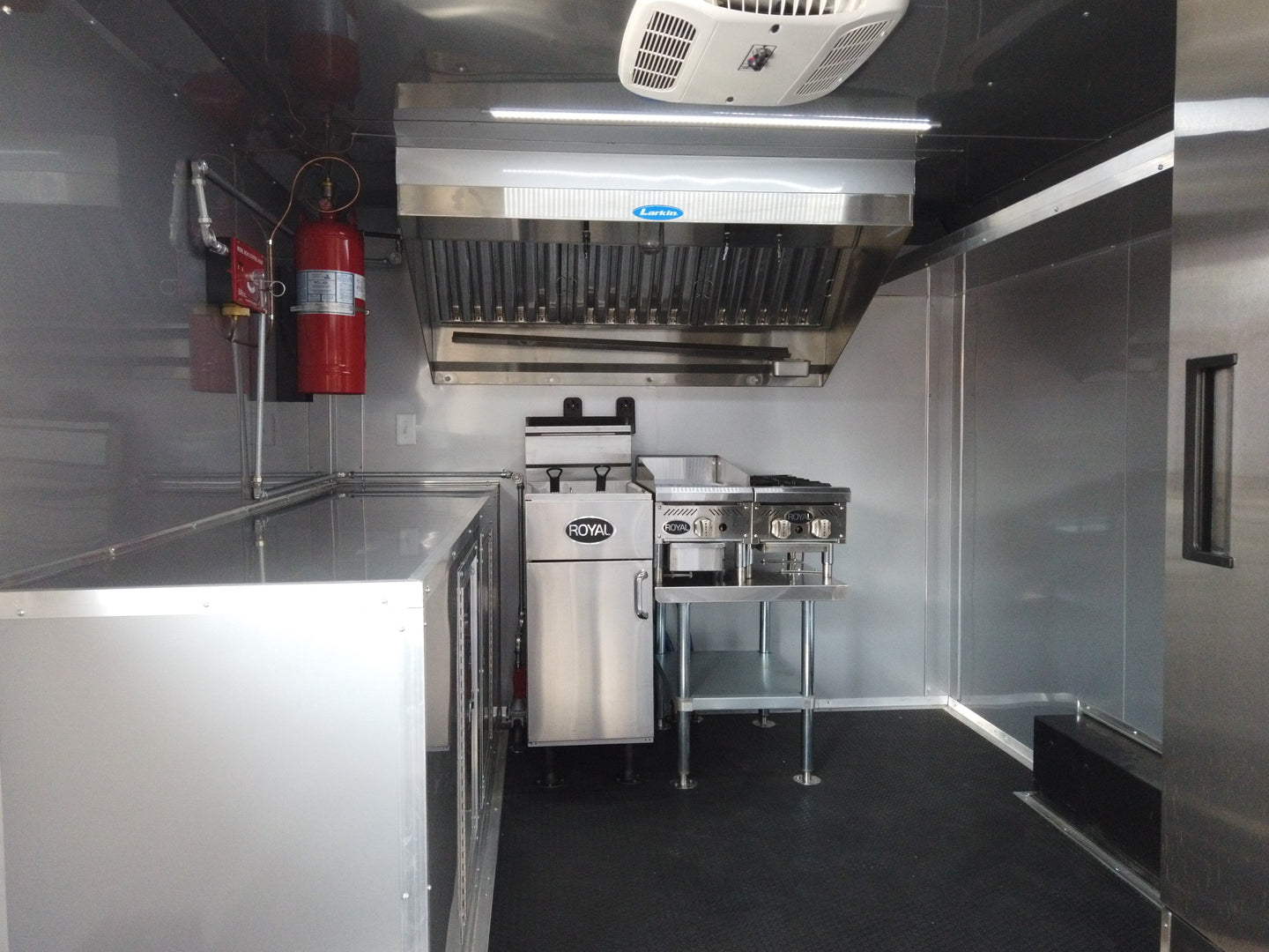 8.5' x 16' Orange Concession Food Trailer With Appliances