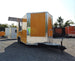 8.5' x 16' Yellow Concession Food V-Nose Trailer