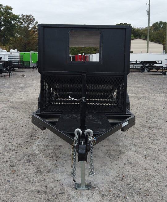 6x10 Enclosed Piggyback Leaf Vac Trailer Left Side