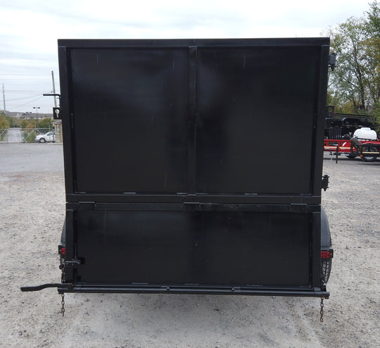 6x10 Enclosed Piggyback Leaf Vac Trailer Left Side