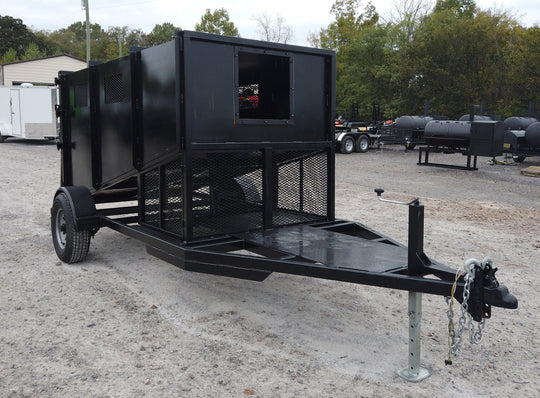 6x10 Enclosed Piggyback Leaf Vac Trailer Left Side