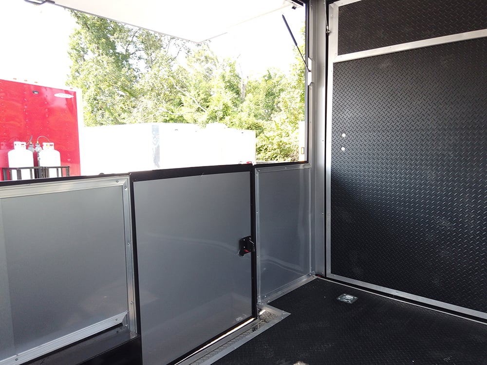 8.5' x 22' Black Porch Style Concession Food Trailer