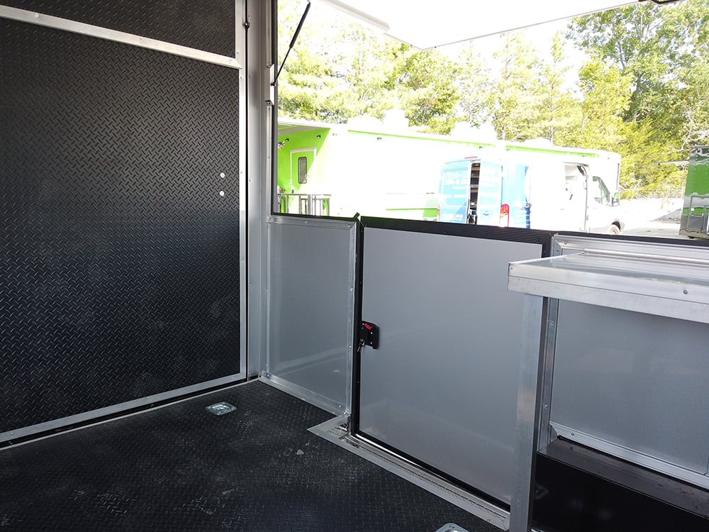 8.5' x 22' Black Porch Style Concession Food Trailer