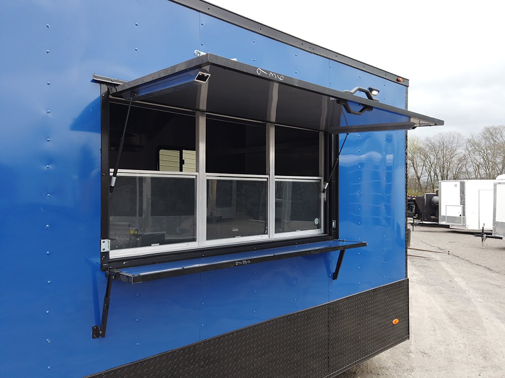 8.5 x 20 Blue Concession Food Trailer