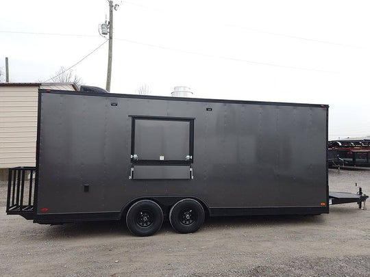 8.5 x 20 Grey Concession Food Trailer