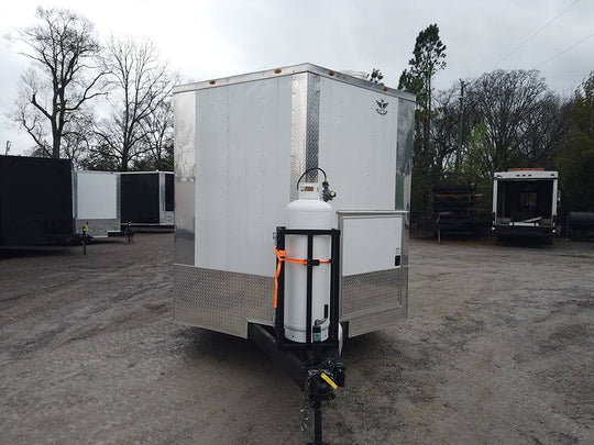 Concession Trailer 8.5' X 22' White BBQ Event Catering - SLE Equipment - 1