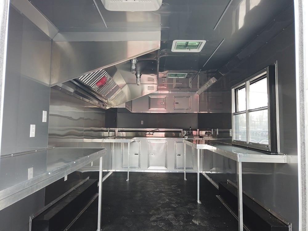 8.5 x 20 Grey Concession Food Trailer