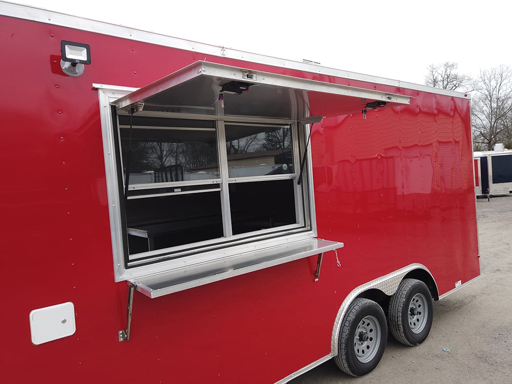 8.5 x 18 Red Food Concession Trailer