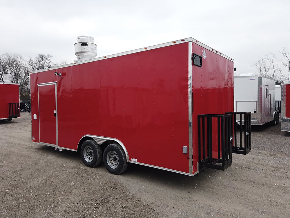 8.5 x 20 Victory Red Concession Food Trailer