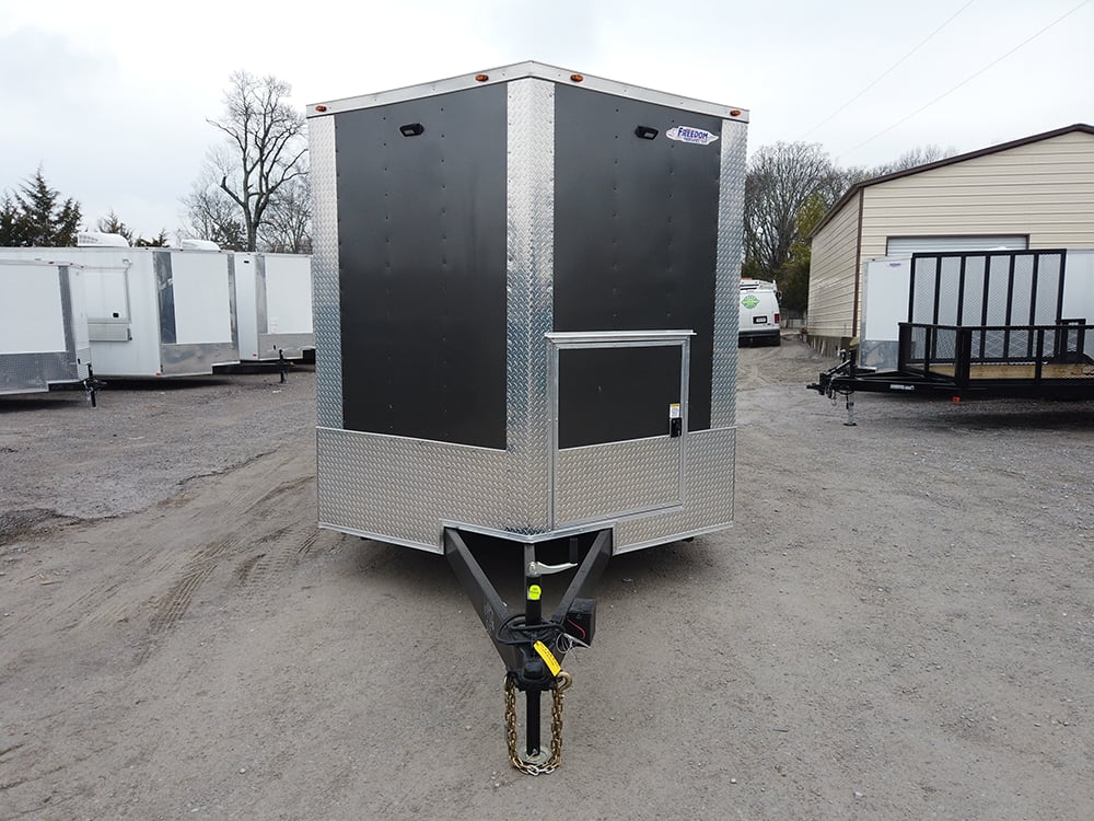 8.5 x 24 Grey Concessions Food Trailer