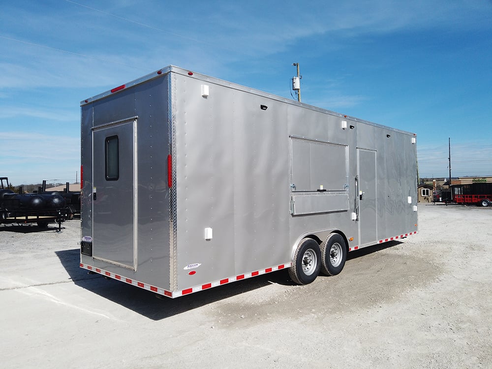 8.5 x 26 Silver Food Concession Trailer