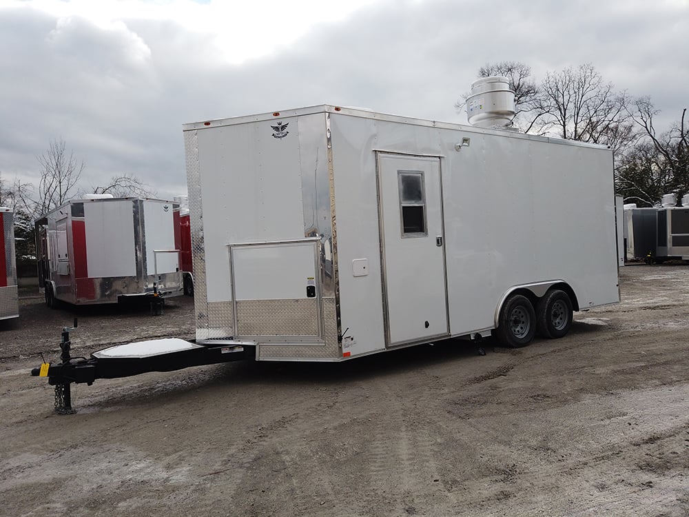 8.5 x 18 White Concession Food Trailer