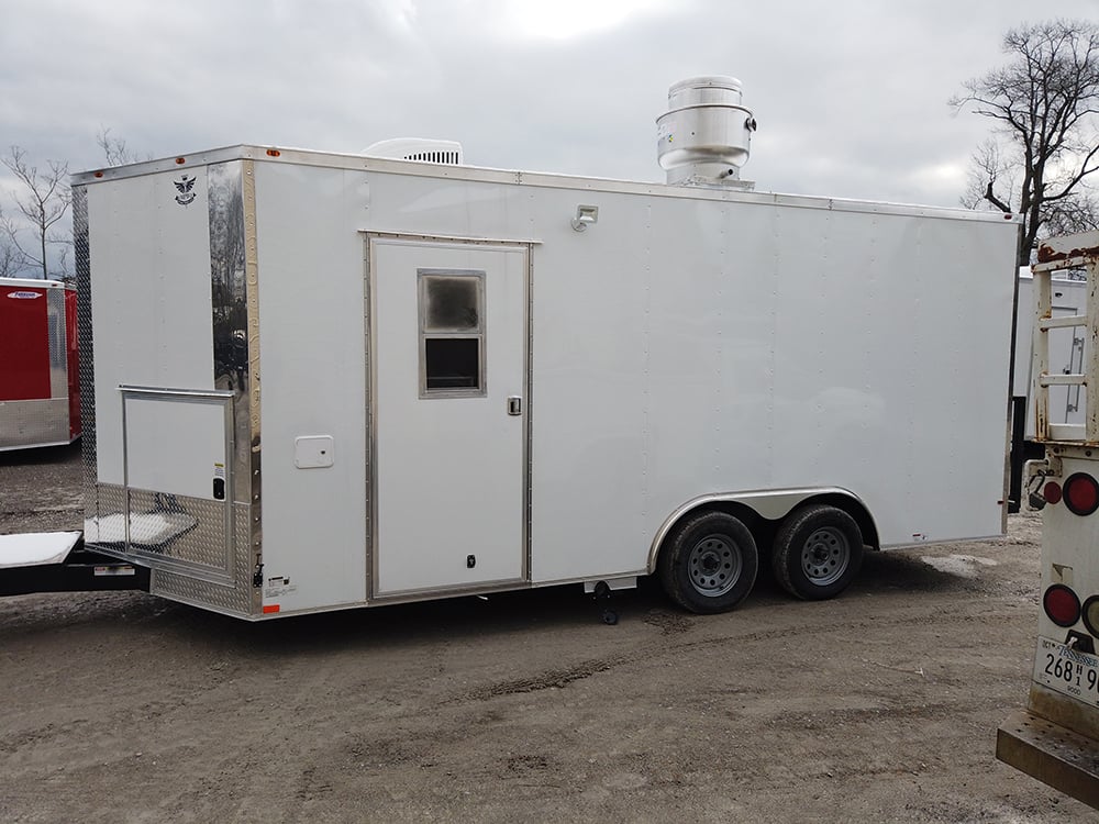 8.5 x 18 White Concession Food Trailer