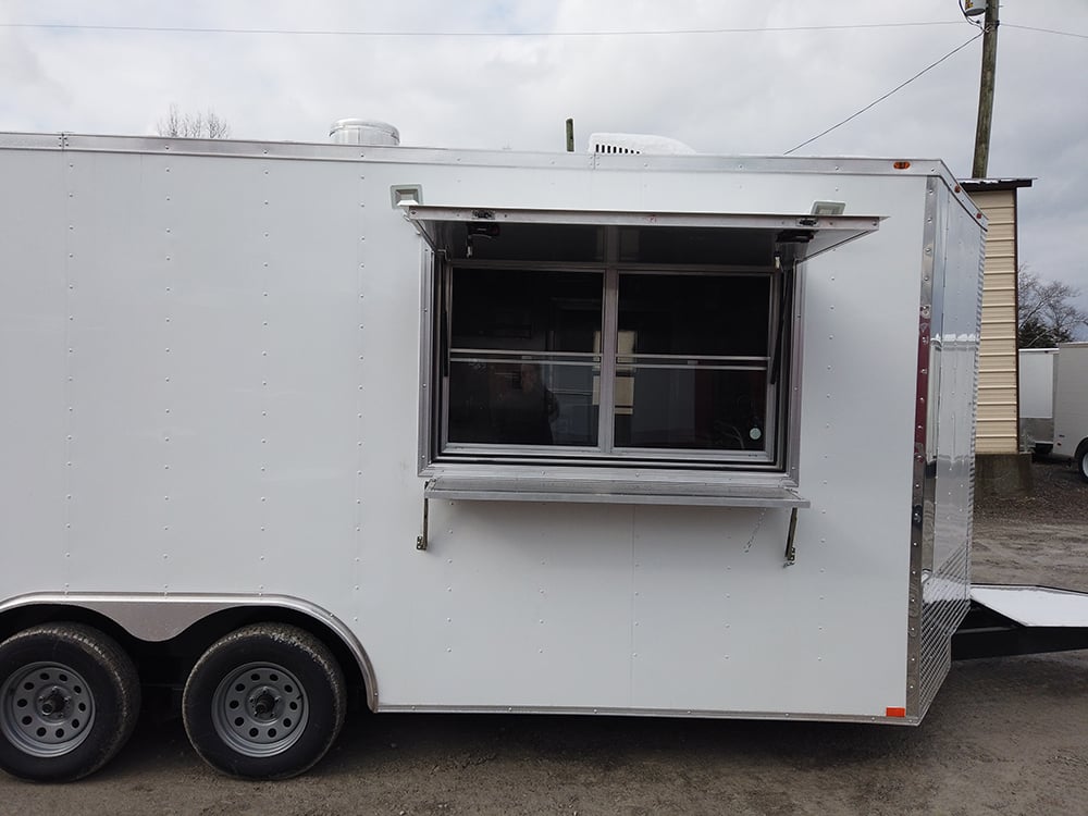 8.5 x 18 White Concession Food Trailer