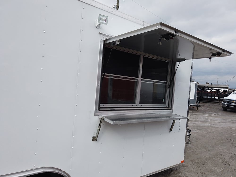 8.5 x 18 White Concession Food Trailer