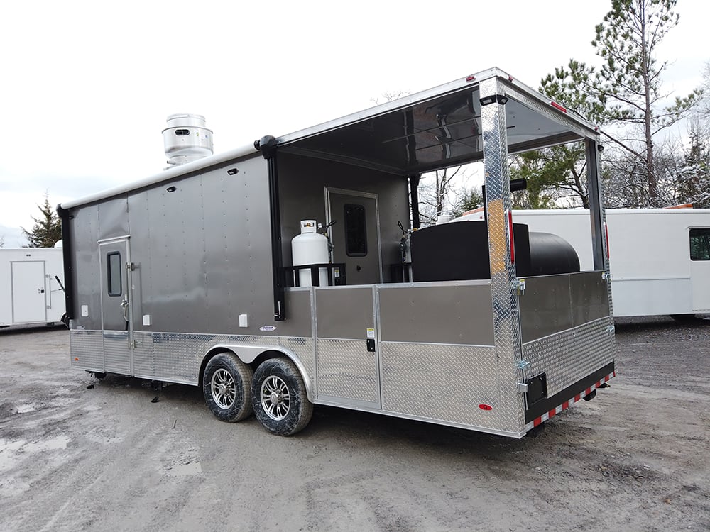 8.5 x 24 Porch Style Food Concession Trailer