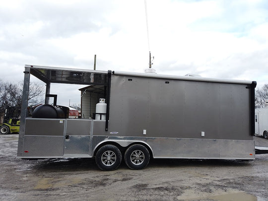 8.5 x 24 Porch Style Food Concession Trailer