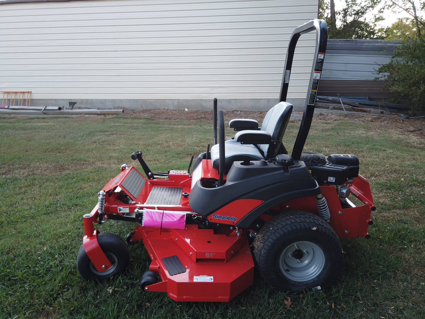 Simplicity 61" Zero Turn Mower Contender 25 HP Briggs Engine Front Right Angle