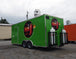 8.5' x 20' Lime Green Concession Food V-Nose Trailer