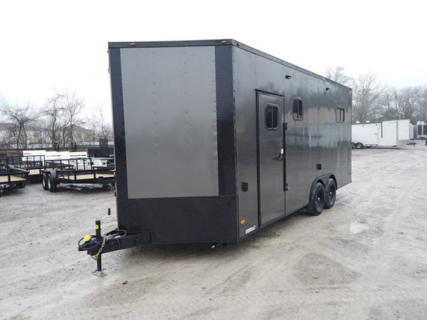 8.5' x 20' Charcoal Gray Custom Office Enclosed Trailer - SLE Equipment - 2