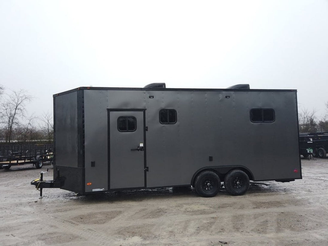 8.5' x 20' Charcoal Gray Custom Office Enclosed Trailer - SLE Equipment - 1