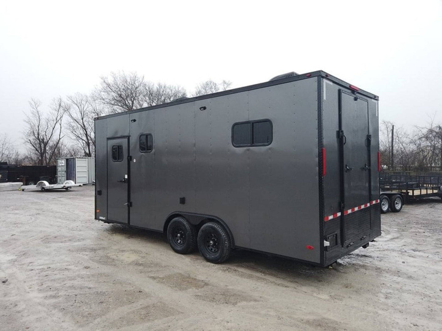 8.5' x 20' Charcoal Gray Custom Office Enclosed Trailer - SLE Equipment - 6