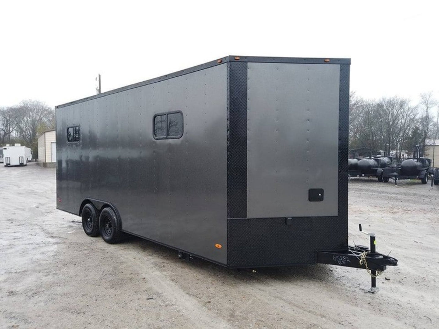 8.5' x 20' Charcoal Gray Custom Office Enclosed Trailer - SLE Equipment - 4