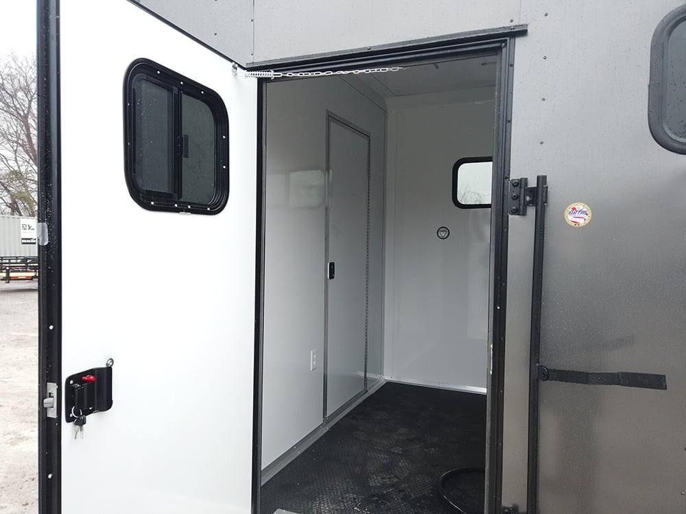 8.5' x 20' Charcoal Gray Custom Office Enclosed Trailer - SLE Equipment - 16
